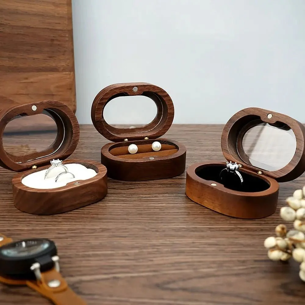 Oval Wooden Jewellery Box - Image 3
