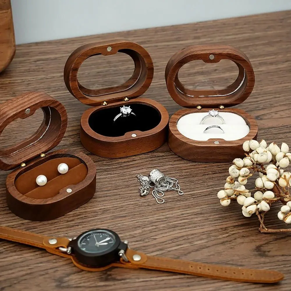 Oval Wooden Jewellery Box - Image 5
